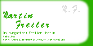 martin freiler business card